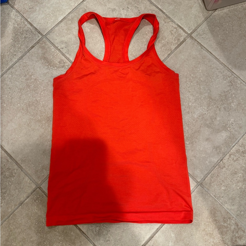 Lululemon swiftly tech tank top, red-ish color